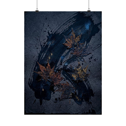 Moonlight Ink Brushstroke Wall Art Print - Dark Japandi Datsuzoku Art Print