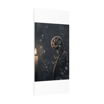 Candlelight Fern Unfurling Canvas Art - Japandi Ma