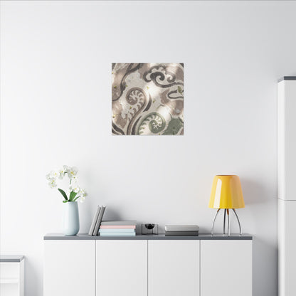 Dappled Ink Brushstroke Canvas Art - Japandi Ma