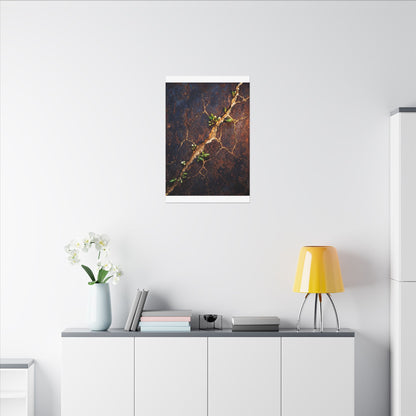 Rust Patina Spring Canvas Art | Kintsugi Resilient Design
