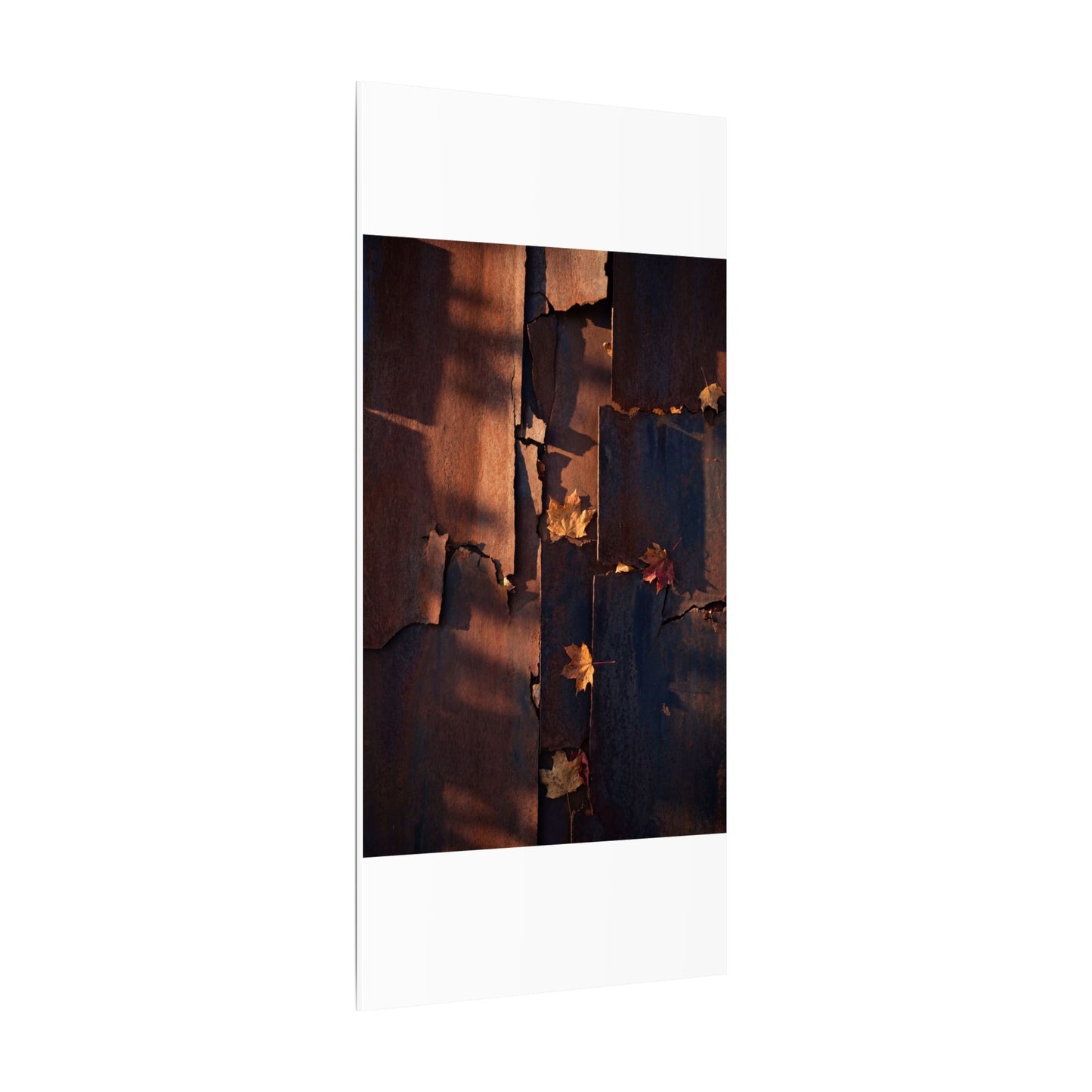 Seijaku Rust Patina Canvas Art - Dark Japandi Shadow Zen