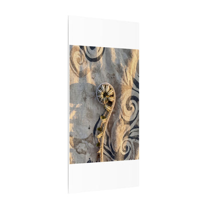 Fern Unfurling Canvas Art | Winter Japandi Japanese Pattern Art