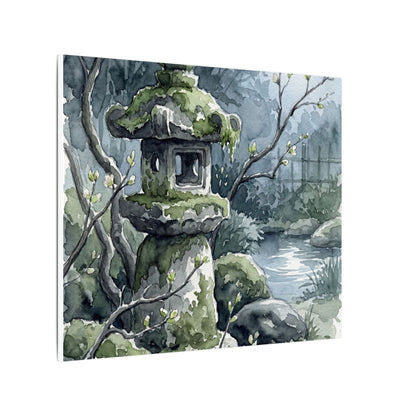 Moonlight Stone Lantern Canvas Art - Japandi Seijaku