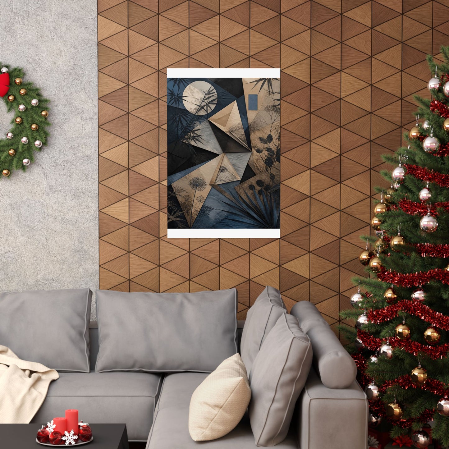 Paper Fold Minimal Line Wall Art Print | Cozy Japandi Art
