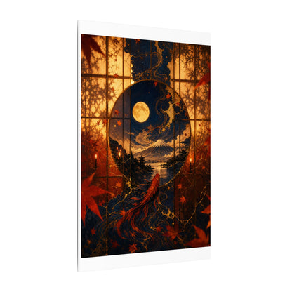 Beautiful Shoji Screen Canvas Art - Gold Vein Kintsugi