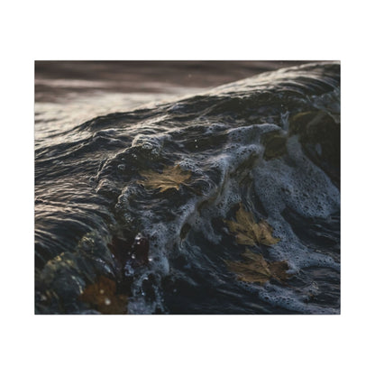 Dark Japandi Ocean Wave in Dawn | Moody Minimal Canvas Art