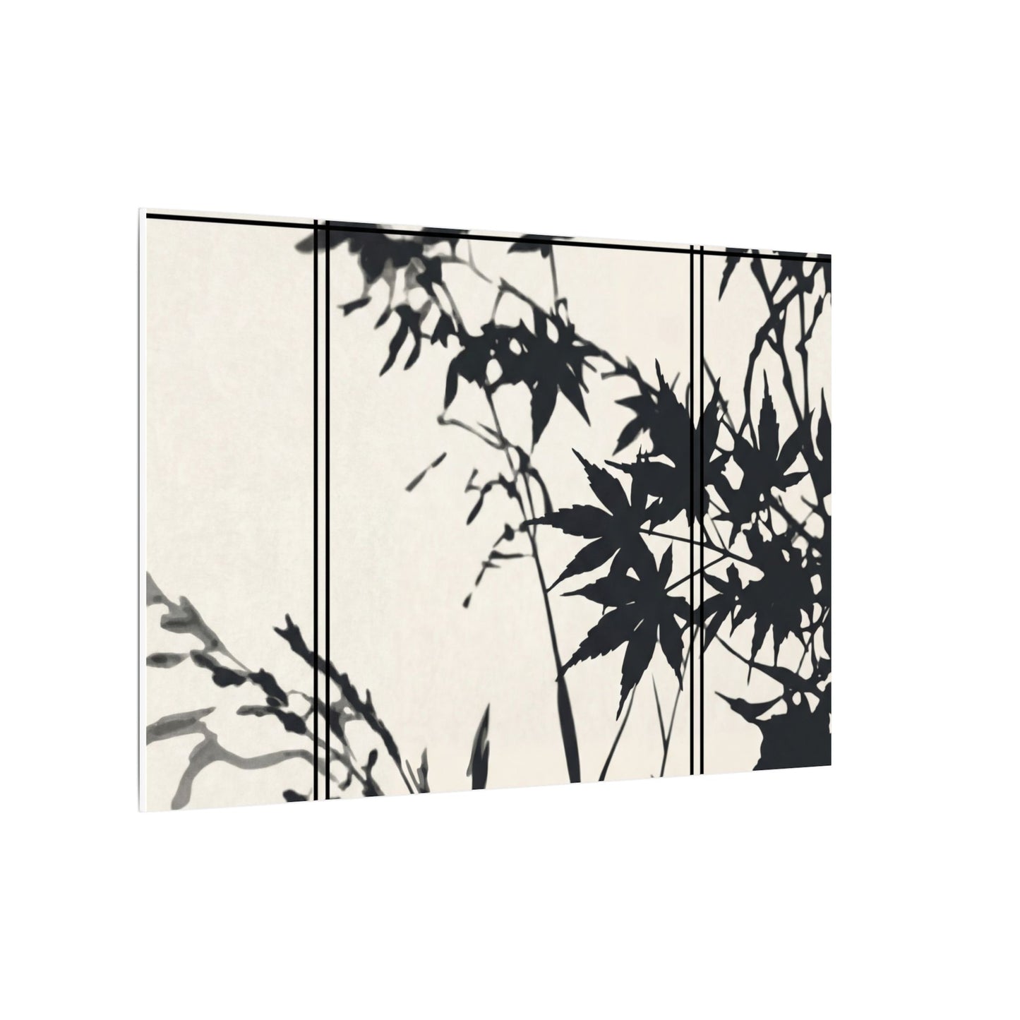 Shoji Screen Canvas Art | Summer Japandi Minimal Line Art