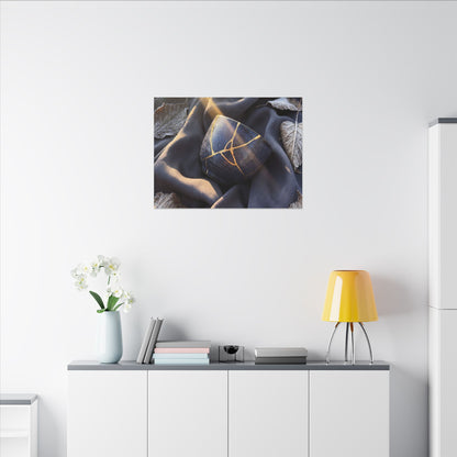 Winter Silk Drape Gold Repair Canvas Art | Artful Decor