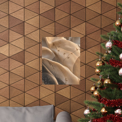 Silk Drape Winter Wall Art Print | Japandi Cozy Design
