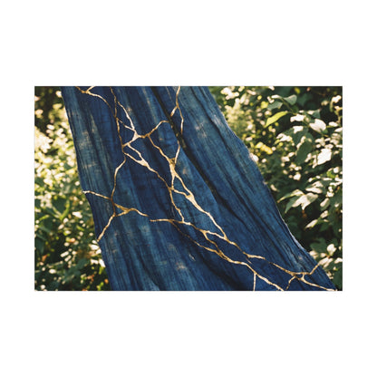 Resilient Silk Drape Canvas Art - Gold Repair Kintsugi Art Print