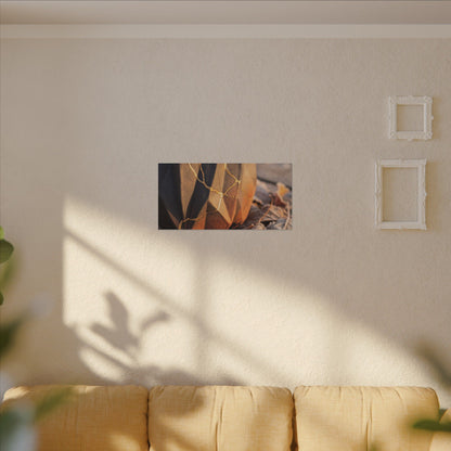 Paper Fold Gold Repair Canvas Art | Philosophical Kintsugi Art