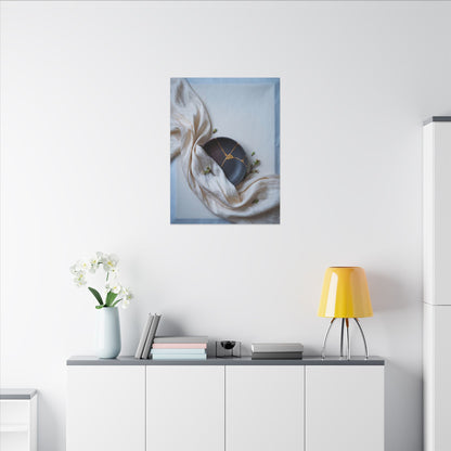 Ma Silk Drape Canvas Art - Kintsugi Gold Repair