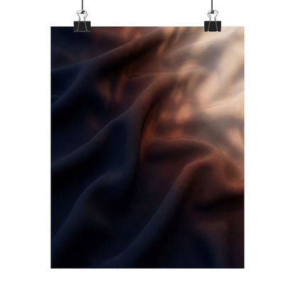 Silk Drape Summer Wall Art Print | Dark Japandi Atmospheric Design Art Print