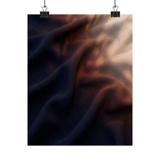 Silk Drape Summer Wall Art Print | Dark Japandi Atmospheric Design Art Print