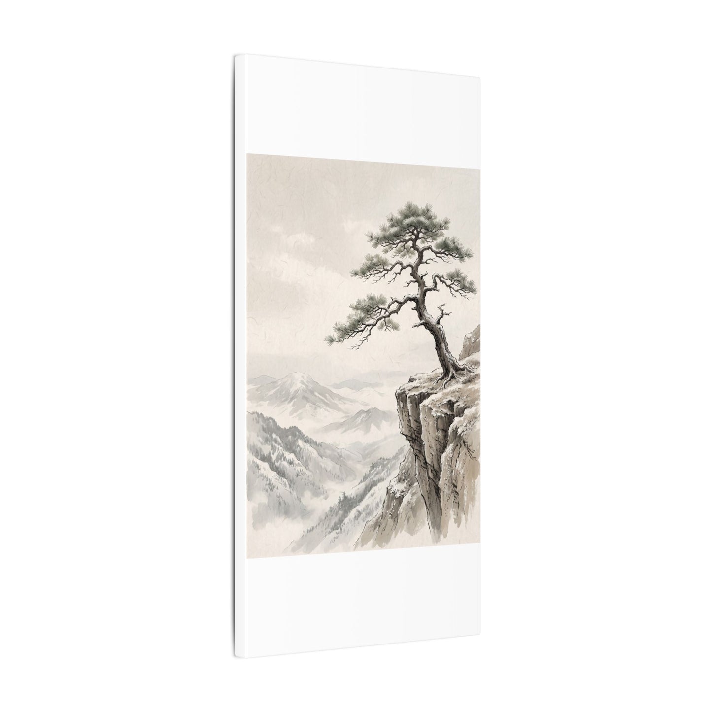 Seijaku Pine Tree Canvas Art - Japandi Japanese Pattern