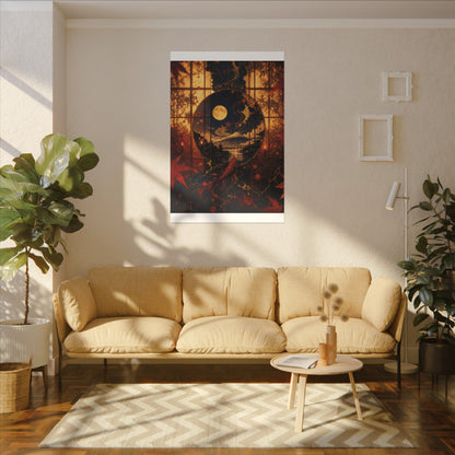 Beautiful Shoji Screen Canvas Art - Gold Vein Kintsugi