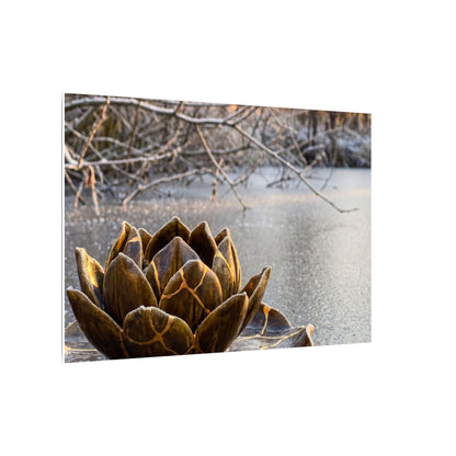 Lotus Flower Gold Repair Canvas Art | Beautiful Kintsugi Art
