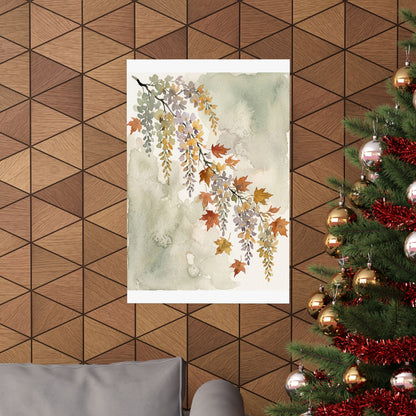 Golden Hour Wisteria Wall Art Print - Japandi Ma