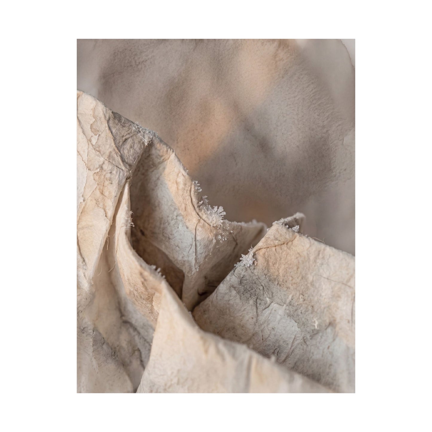 Winter Paper Fold Watercolor Wall Art Print | Elegant Decor