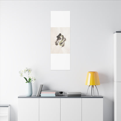 Ink Brushstroke Canvas Art | Spring Japandi Japanese Pattern Art