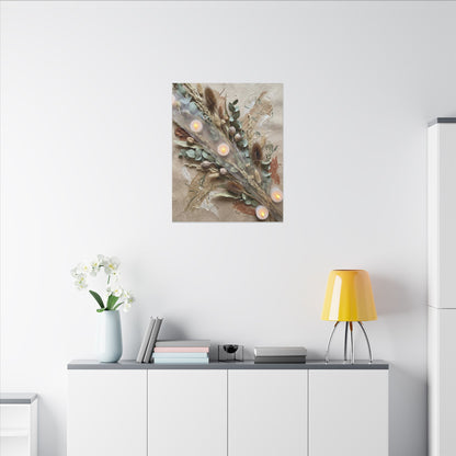 Candlelight Dried Flowers Canvas Art - Japandi Kanso