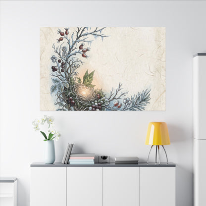 Winter Shoji Screen Forest Whimsy Canvas Art | Enchanting Decor