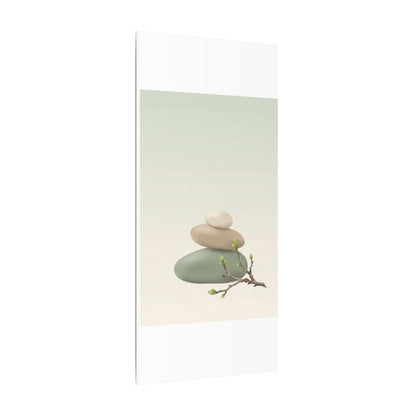Dawn River Stones Canvas Art - Japandi Fukinsei