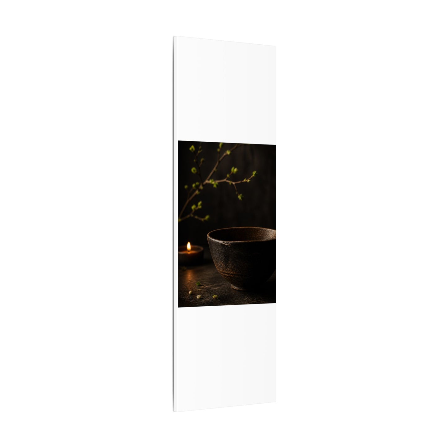 Moody Ceramic Bowl Canvas Art - Shadow Zen Dark Japandi