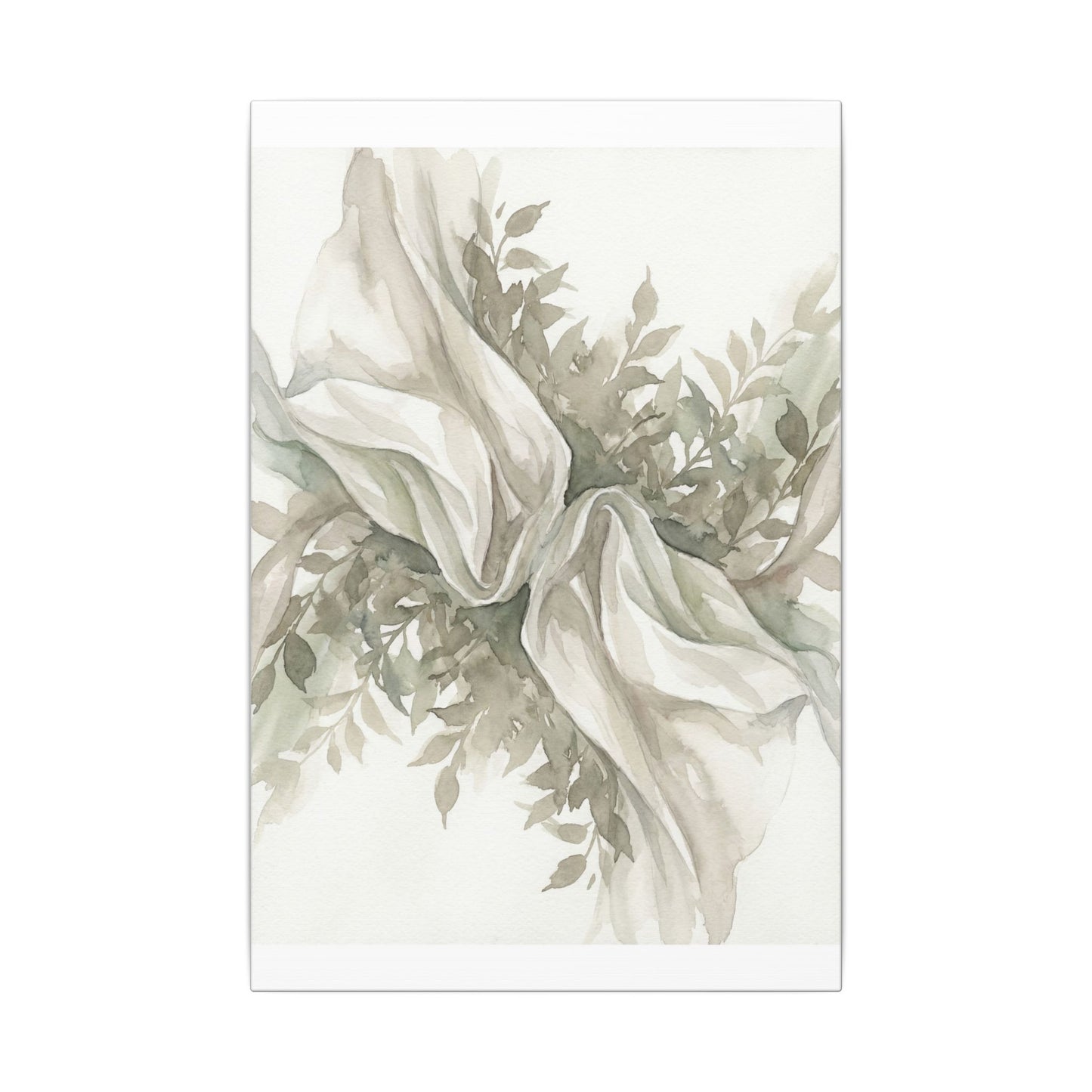 Summer Silk Drape Watercolor Canvas Art | Cozy Decor