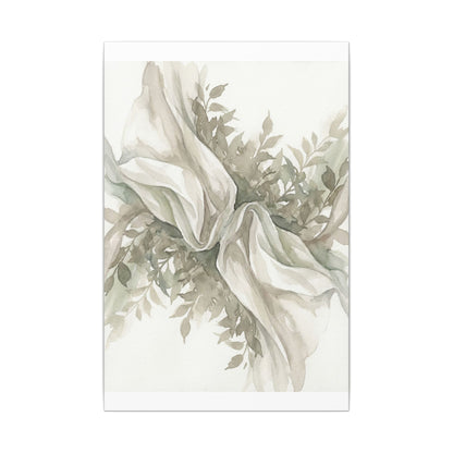 Summer Silk Drape Watercolor Canvas Art | Cozy Decor