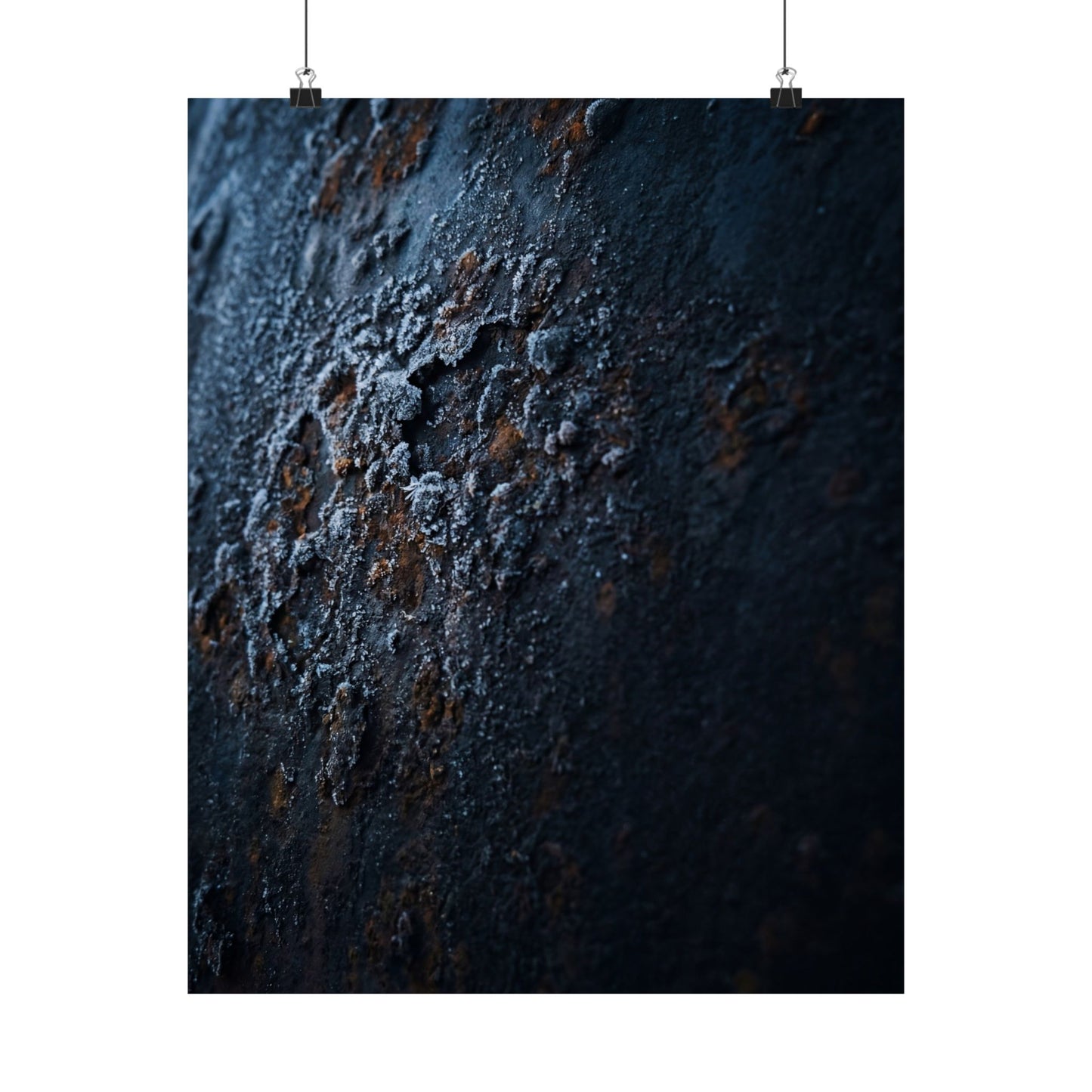 Rust Patina Wall Art Print | Winter Dark Japandi Shadow Zen Art Art Print