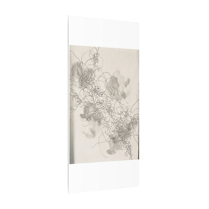 Shadow Play Spring Canvas Art | Dark Japandi Sophisticated Design