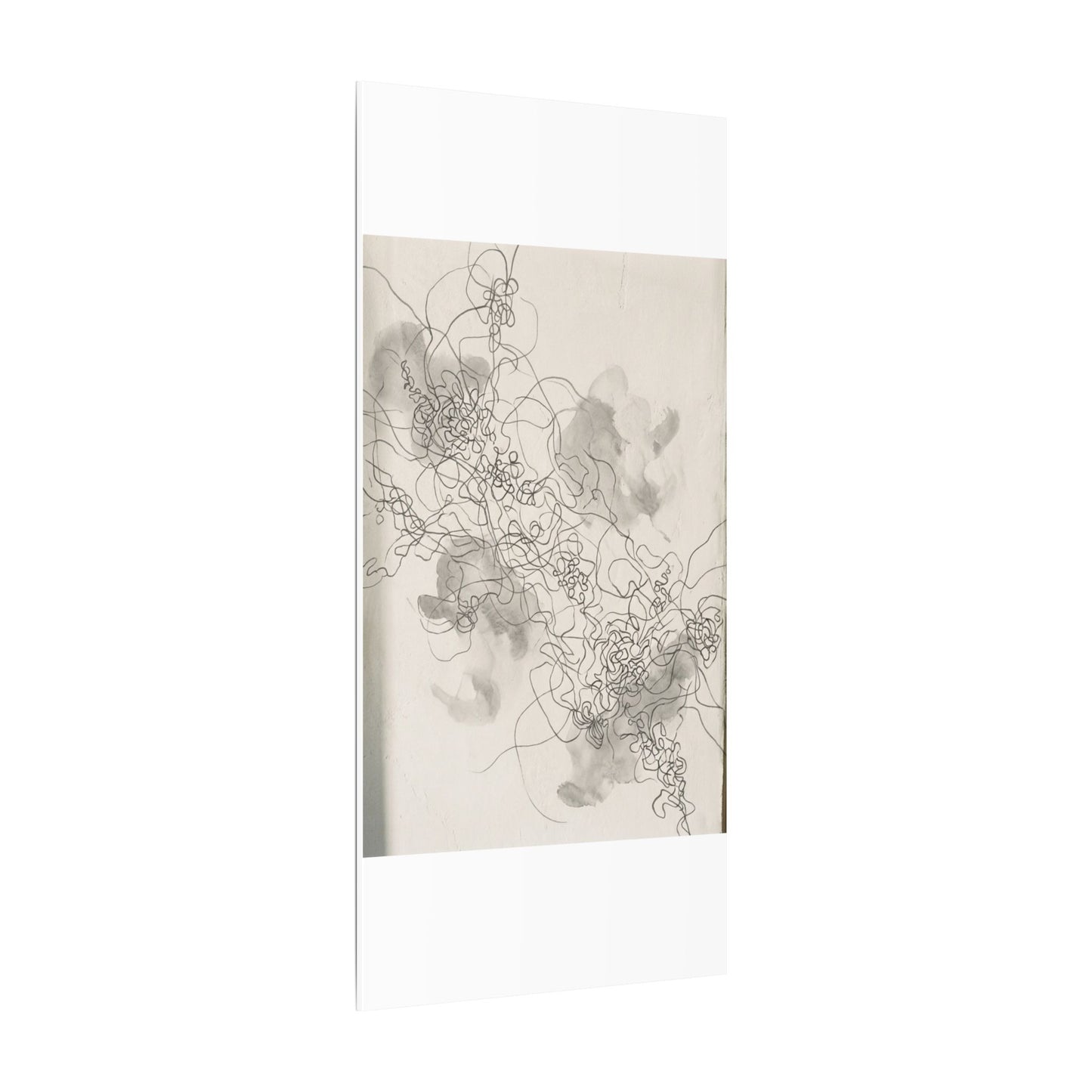 Summer Shadow Play Minimal Line Canvas Art | Earthy Decor