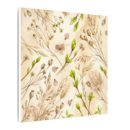 Spring Dried Flowers Watercolor Canvas Art | Earthy Decor
