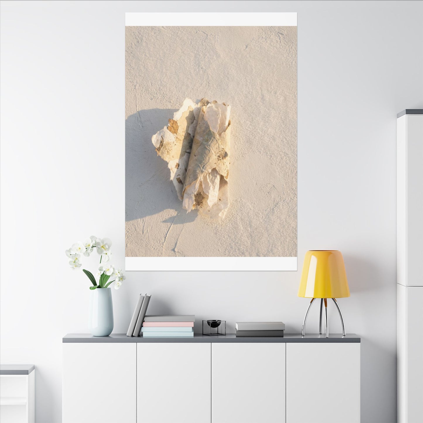 Paper Fold Canvas Art | Winter Japandi Texture Art