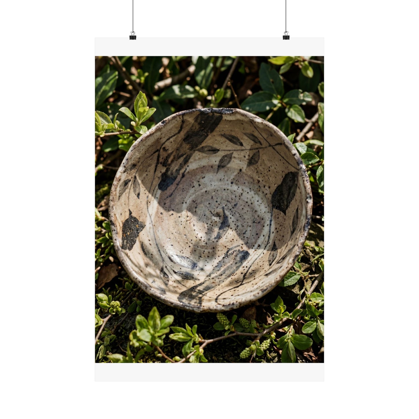 Ceramic Bowl Japanese Pattern Wall Art Print | Elegant Japandi Art