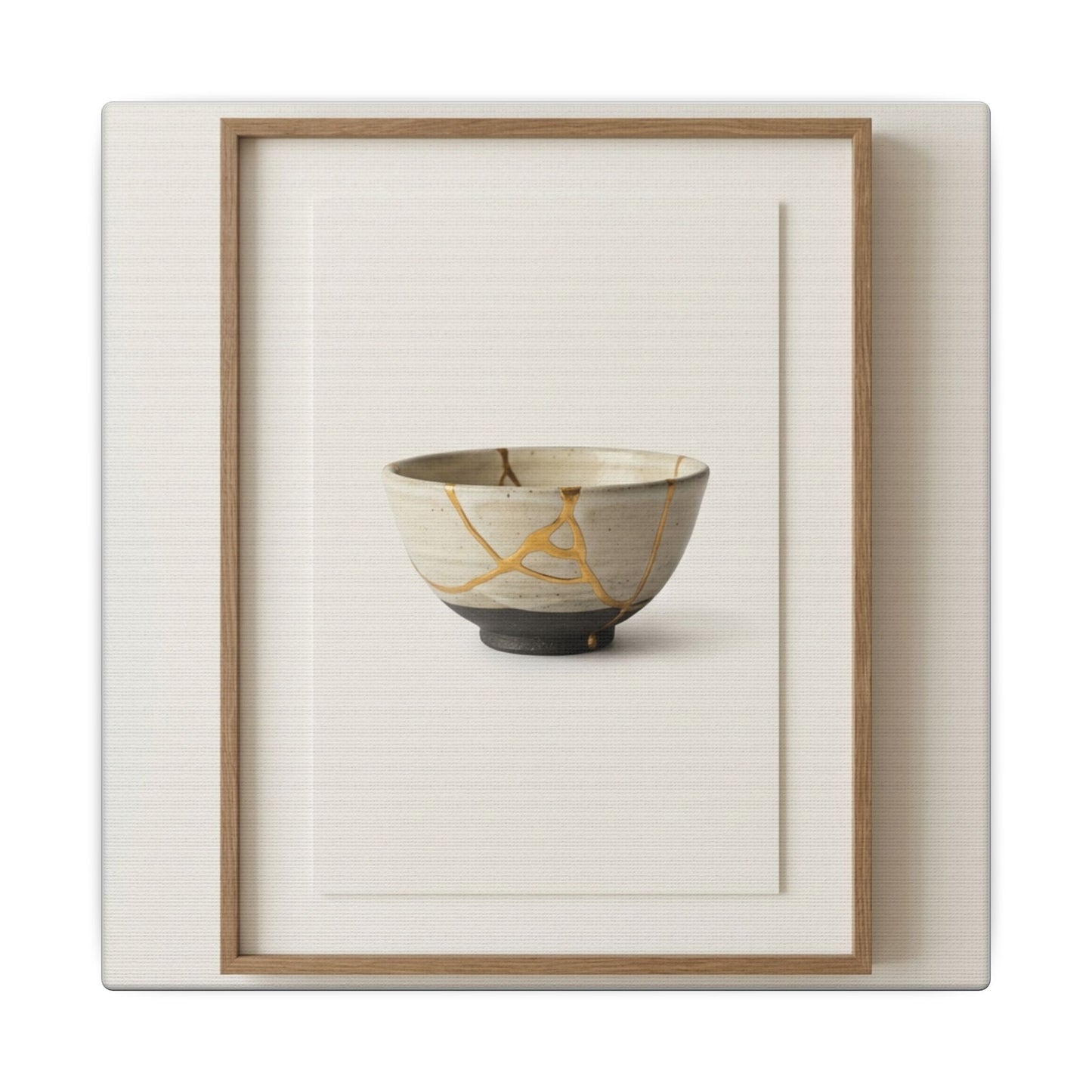 Kintsugi Charcoal Canvas Art