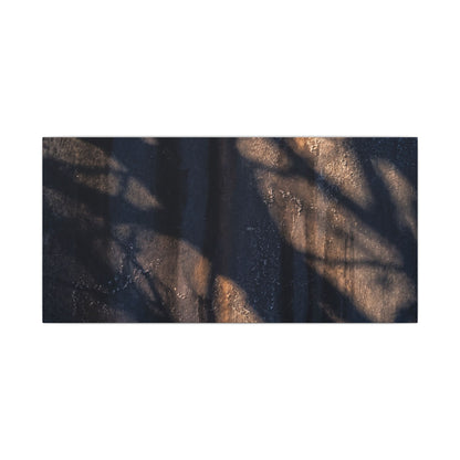 Dark Japandi Shadow Play in Golden Hour | Shadow Zen Canvas Art