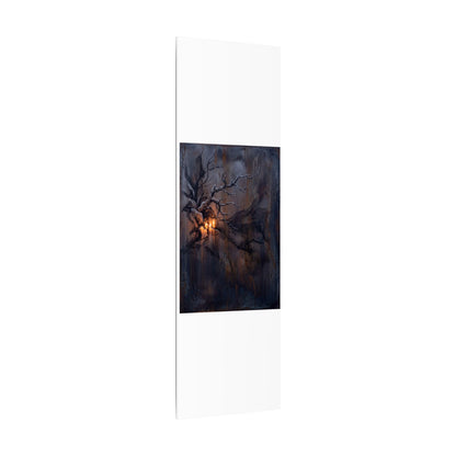 Winter Rust Patina Charcoal Ink Canvas Art | Atmospheric Decor