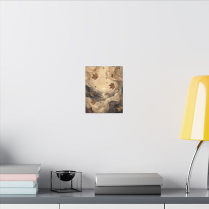 Autumn Silk Drape Watercolor Canvas Art | Earthy Decor