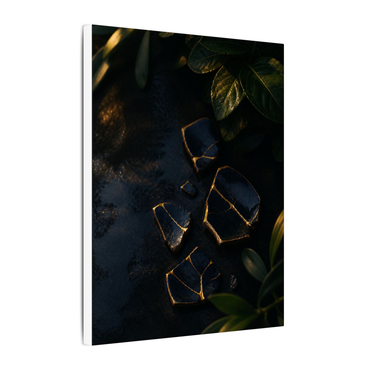 Summer Broken Pottery Moody Minimal Canvas Art | Atmospheric Decor