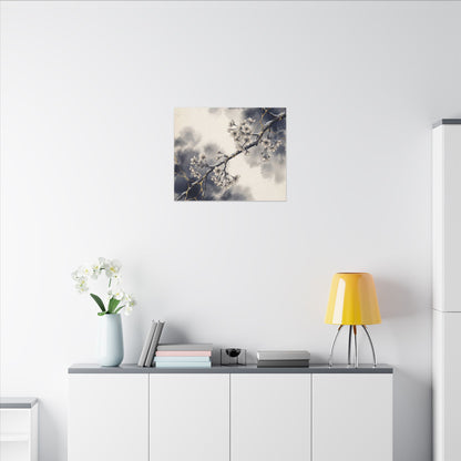 Ma Cherry Blossom Canvas Art - Kintsugi Gold Vein