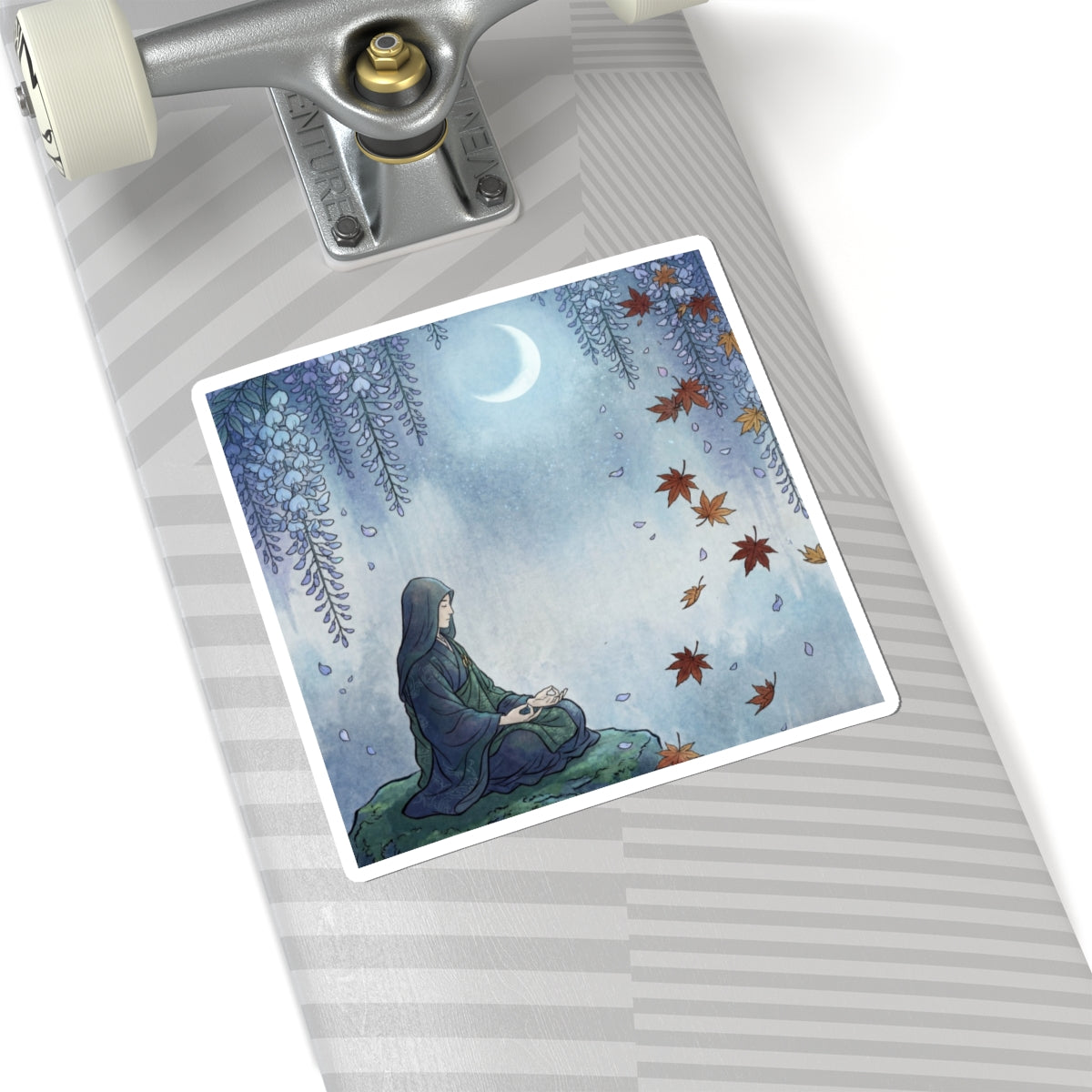 Wisteria Autumn Sticker | Zen Calm Design Art Print