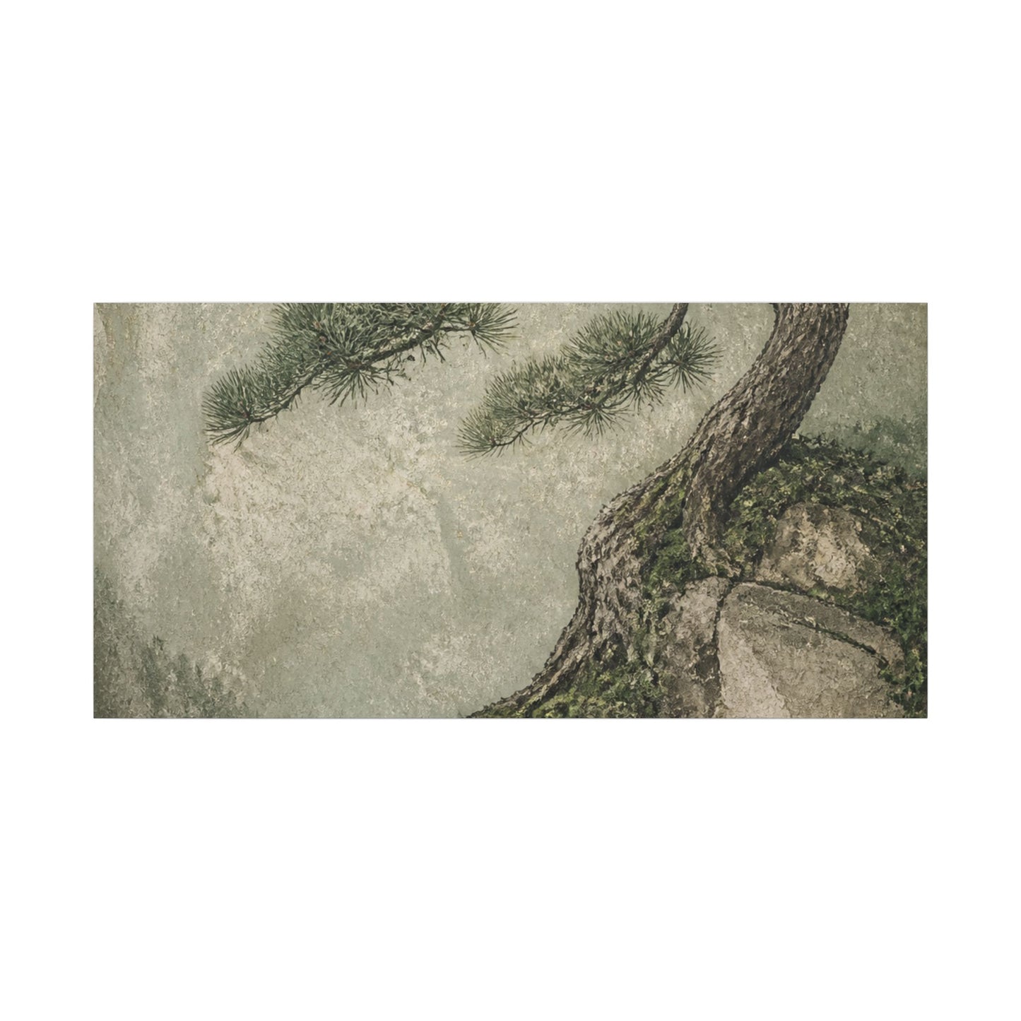 Fukinsei Pine Tree Canvas Art - Japandi Texture