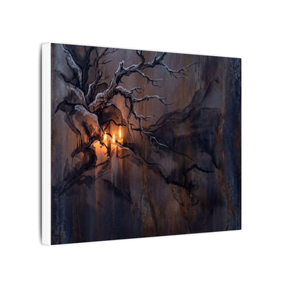 Winter Rust Patina Charcoal Ink Canvas Art | Atmospheric Decor