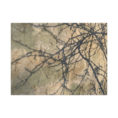 Japandi Shadow Play in Golden Hour | Texture Canvas Art