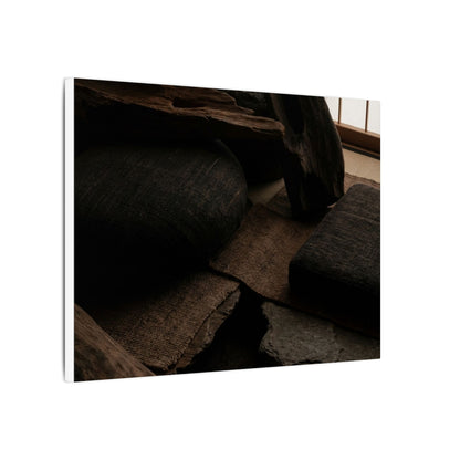 Dark Japandi Shadow Zen Canvas Art