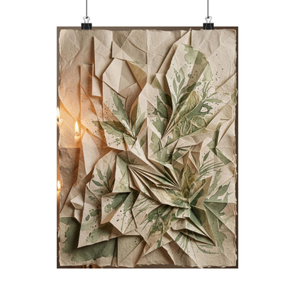 Cozy Paper Fold Wall Art Print - Texture Japandi Art Print