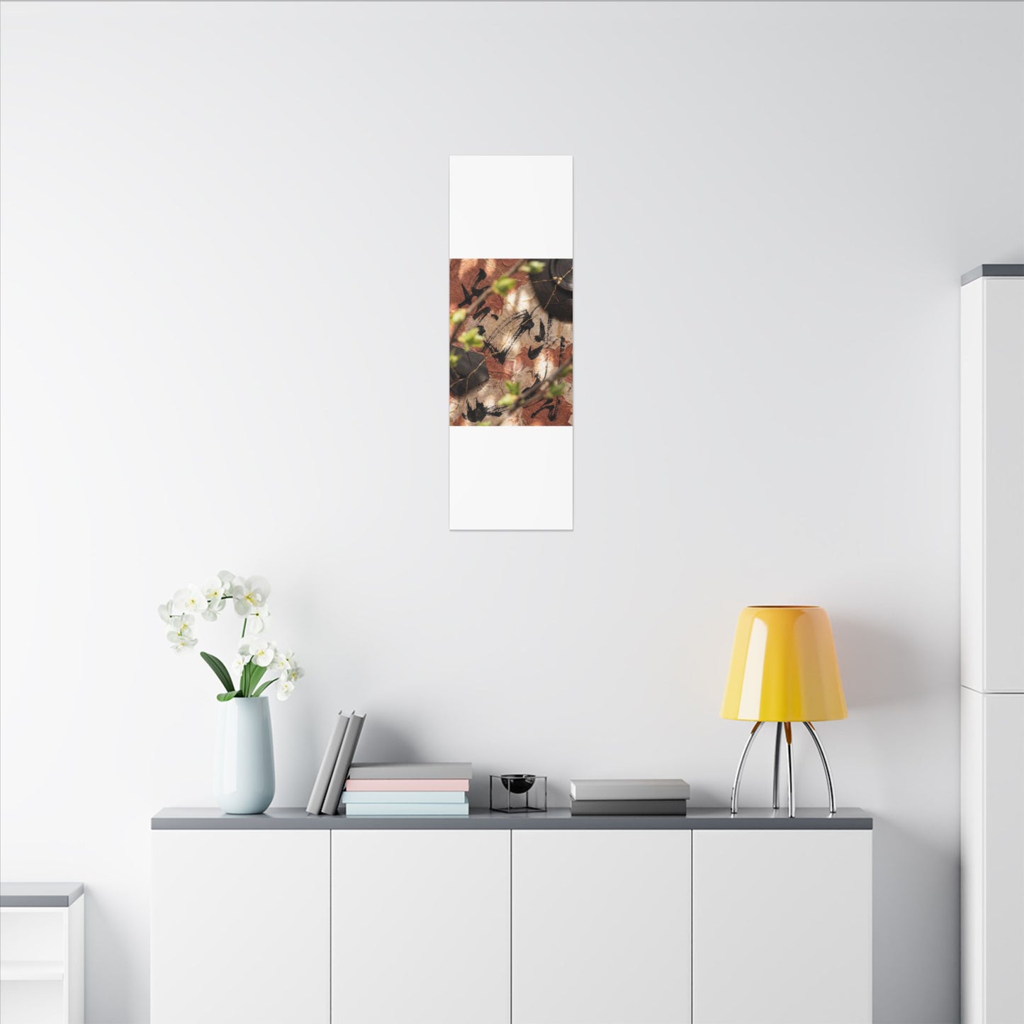 Datsuzoku Ink Brushstroke Canvas Art - Kintsugi Gold Repair