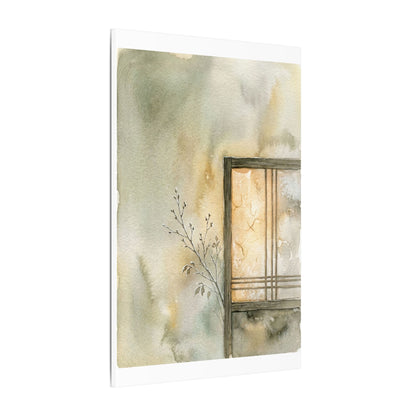 Ma Shoji Screen Canvas Art - Japandi Watercolor
